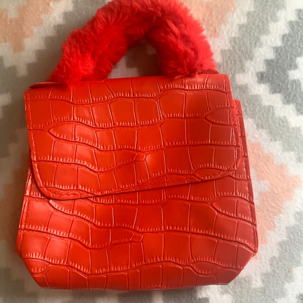 Red croc bag